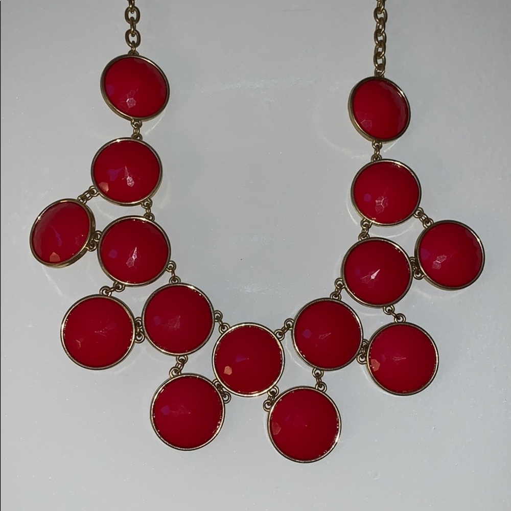 Red Rounds Necklace - Picture 2 of 4